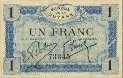 1 Franc FRENCH GUIANA  1917 P.05 VZ to fST