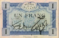 1 Franc FRENCH GUIANA  1917 P.05 q.FDC