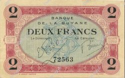 2 Francs FRENCH GUIANA  1917 P.06 VZ