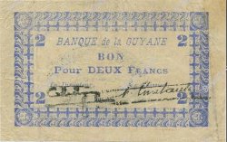 2 Francs FRENCH GUIANA  1945 P.11C fVZ
