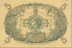 5 Francs Cabasson rouge MARTINIQUE  1903 P.06A AU-