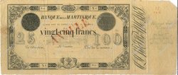 25 Francs MARTINIQUE  1874 P.07var fVZ