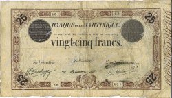 25 Francs MARTINIQUE  1922 P.07b B a MB