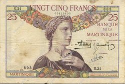 25 Francs MARTINIQUE  1934 P.12 MBC