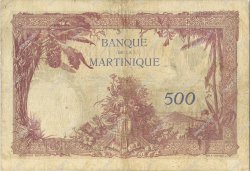 500 Francs MARTINIQUE  1933 P.14 F+