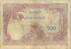 500 Francs MARTINIQUE  1945 P.14 BC+