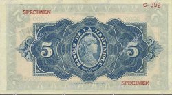 5 Francs MARTINIQUE  1942 P.16s q.FDC