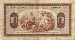 1000 Francs MARTINIQUE  1944 P.21a BC+