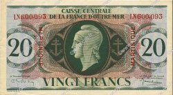 20 Francs MARTINIQUE  1946 P.24 XF