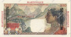 100 Francs La Bourdonnais MARTINIQUE  1946 P.31s FDC