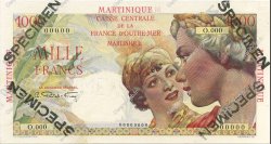 1000 Francs Union Française MARTINIQUE  1946 P.33s fST+