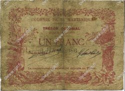 1 Franc MARTINIQUE  1884 P.02 B+
