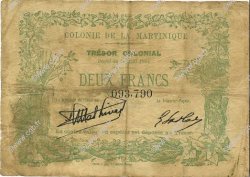 2 Francs MARTINIQUE  1884 P.03 TTB
