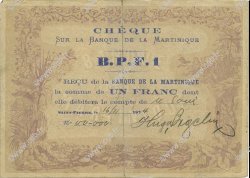 1 Franc MARTINIQUE  1874 P.05A TTB+