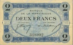 2 Francs MARTINIQUE  1915 P.11 XF