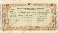 5000 Francs MARTINIQUE  1882 K.373 SUP