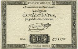 10 Livres FRANCE  1792 Laf.161b XF