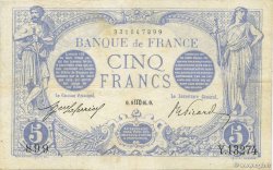 5 Francs BLEU FRANKREICH  1916 F.02.42 SS