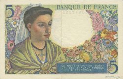 5 Francs BERGER FRANKREICH  1943 F.05.01 VZ+