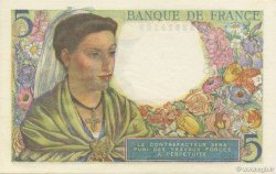 5 Francs BERGER FRANKREICH  1943 F.05.01 ST