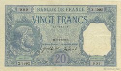 20 Francs BAYARD FRANCE  1918 F.11.03 VF - XF