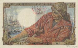 20 Francs PÊCHEUR FRANCE  1942 F.13.01 UNC-