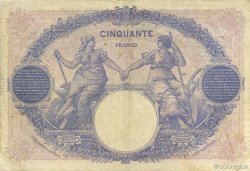 50 Francs BLEU ET ROSE FRANCIA  1924 F.14.37 MB