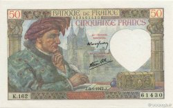 50 Francs JACQUES CŒUR FRANKREICH  1942 F.19.18 ST