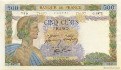 500 Francs LA PAIX FRANCE  1942 F.32.41 UNC