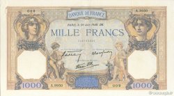 1000 Francs CÉRÈS ET MERCURE type modifié FRANCE  1940 F.38.49 SUP+