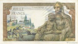 1000 Francs DÉESSE DÉMÉTER FRANCE  1942 F.40.08 SUP+