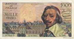 1000 Francs RICHELIEU FRANCE  1956 F.42.22