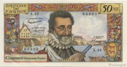50 Nouveaux Francs HENRI IV FRANCE  1959 F.58.04
