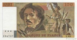 100 Francs DELACROIX modifié FRANCIA  1982 F.69.06 SC+