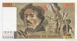 100 Francs DELACROIX modifié FRANCE  1986 F.69.10