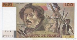 100 Francs DELACROIX imprimé en continu FRANCE  1990 F.69bis.02c pr.NEUF