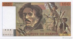 100 Francs DELACROIX imprimé en continu FRANCIA  1991 F.69bis.04a q.FDC