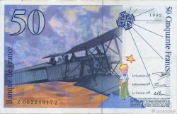 50 Francs SAINT-EXUPÉRY Sans mouton FRANCIA  1992 F.72f3.01 SPL+