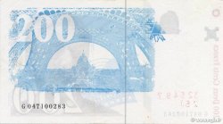 200 Francs EIFFEL Sans couleurs FRANKREICH  1996 F.75f5.03 fST