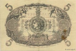 5 Francs Cabasson rouge GUADELOUPE  1928 P.07b q.SPL