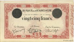 25 Francs rouge GUADELOUPE  1921 P.08 fVZ