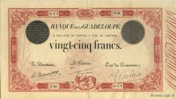 25 Francs rouge GUADELOUPE  1930 P.08 MBC+