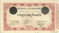 25 Francs rouge GUADELOUPE  1933 P.08 VZ
