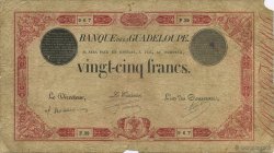 25 Francs rouge GUADELOUPE  1933 P.08 q.MB