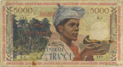 5000 Francs antillaise GUADELOUPE  1955 P.40