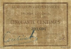 50 Centimes GUADELOUPE  1884 P.01a MB