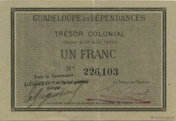 1 Franc GUADELOUPE  1884 P.01A q.AU