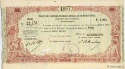 1000 Francs TAHITI  1887 P.-- VZ