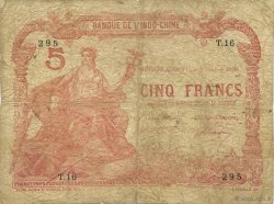 5 Francs TAHITI  1920 P.01b q.MB