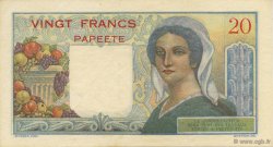20 Francs TAHITI  1954 P.21b VZ+